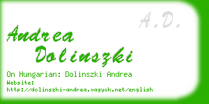 andrea dolinszki business card
